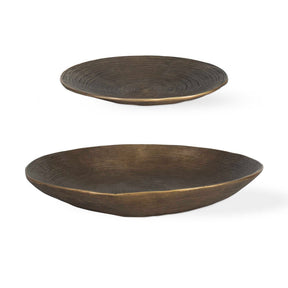 Stratum Round Bowls (Set of 2) Brass - Bronze by Uttermost - View 1