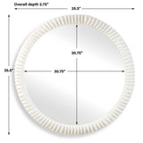 Akiko Round Mirror - White by Uttermost - View 7