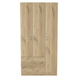 Three Door Armoire Clark, Bedroom, Light Oak / Black - sold by Home Elegance USA