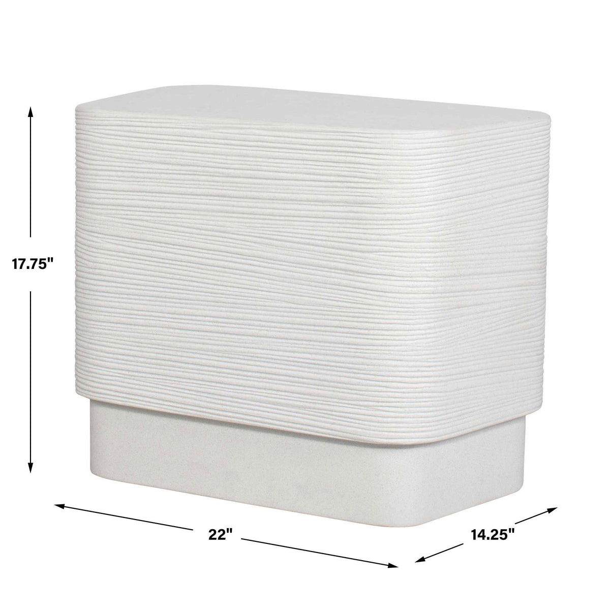 Saltwater Concrete Side Table - White by Uttermost - View 10