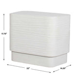 Saltwater Concrete Side Table - White by Uttermost - View 10