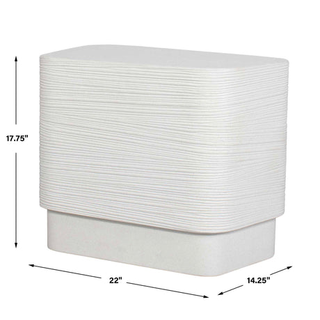 Saltwater Concrete Side Table - White by Uttermost - View 10