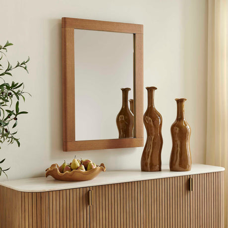 Bishop Gunstock Oak Mirror Woodtone - Light Brown by Uttermost - View 4