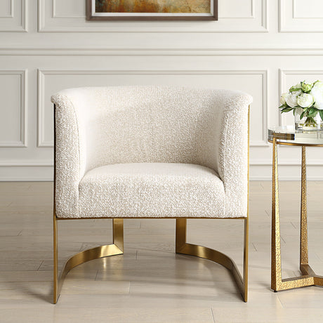 Bellina Plush Barrel Chair - Gold by Uttermost - View 2