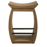 Connor Modern Wood Counter Stool - Light Brown / Black by Uttermost - View 1