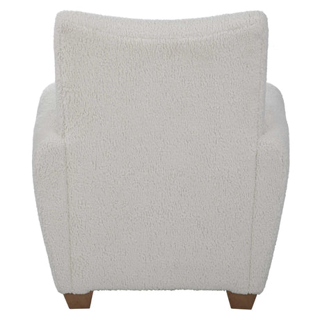 Teddy Shearling Accent Chair - White by Uttermost - View 7