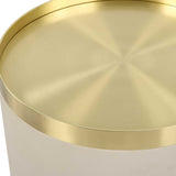Circuit Brass & White Accent Table - White / Gold by Uttermost - View 3