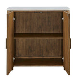 Mebarak Reeded 2 Door Cabinet Bronze,White,Woodtone - Light Brown / White by Uttermost - View 8