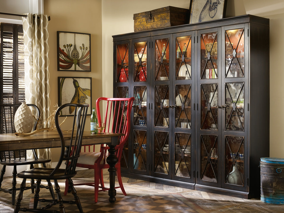 Sanctuary 2-Door Thin Display Cabinet Ebony - Black / Dark Brown by Hooker Furniture - View 3