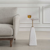 Sora Glass Drink Table - White by Uttermost - View 3