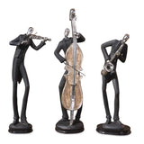 Musicians Decorative Figurines (Set of 3) - Black / Silver by Uttermost - View 1