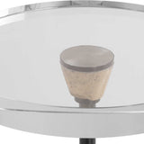 Arthur Crystal Drink Table - White by Uttermost - View 3