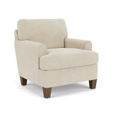 Moxy Fabric Chair, T-Shaped Seat Cushion, Rounded Mailbox Arms | Flexsteel