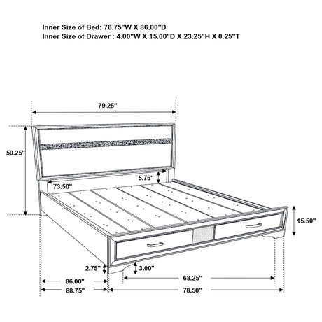 Corbin White 5-piece California King Bedroom Set - sold by Home Elegance USA