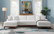 Valiant Ivory Chenille Sectional Sofa W/4 Pillows - sold by Home Elegance USA