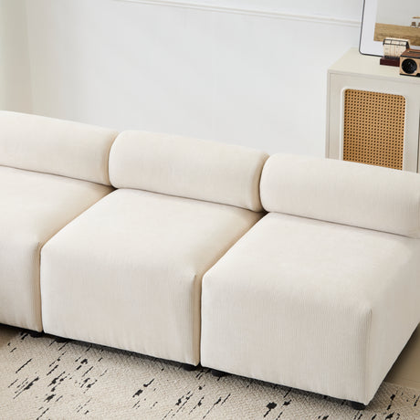 Evelyn 109 in.5-Piece L Shaped Modular Free Combination Sectional Chenille Sofa Couch for Living Rooms - sold by Home Elegance USA