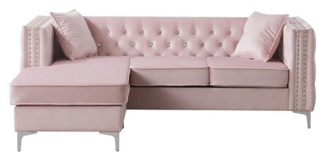 Paige G824B-SC Sofa Chaise , PINK - sold by Home Elegance USA
