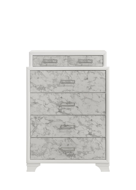 Soul Modern Style King 5PC Bedroom Set Made with wood in White (CA Inventory) - sold by Home Elegance USA