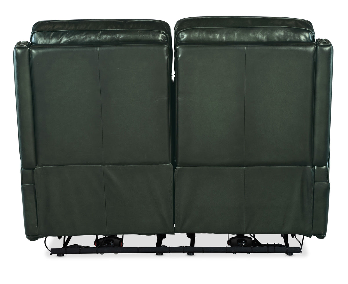 Hamilton Power Loveseat With Power Headrest - Dark Green by Hooker Furniture - View 2