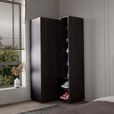 Wenge Armoire Wardrobe with Open Storage and 2 Drawers - sold by Home Elegance USA
