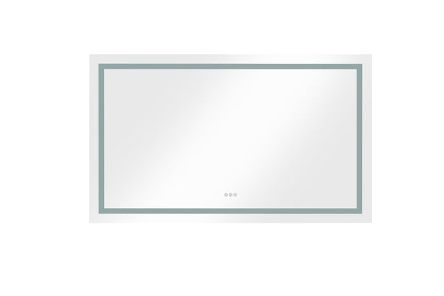 72 in. W x 36 in. H Frameless LED Single Bathroom Vanity Mirror in Polished Crystal Bathroom Vanity LED Mirror with 3 Color Lights Mirror for Bathroom Wall Smart Lighted Vanity Mirrors Dimm - W1272110974 - image - 1