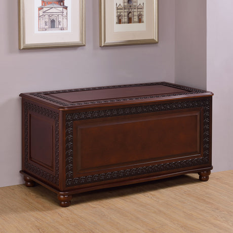 Cedar Chest - Finlay Flip Open Storage Cedar Chest Deep Tobacco