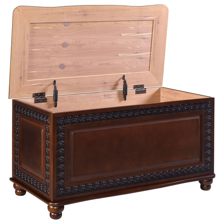 Cedar Chest - Finlay Flip Open Storage Cedar Chest Deep Tobacco