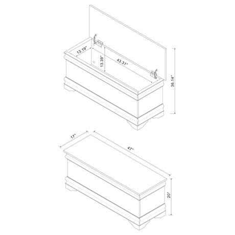 Cedar Chest - Pablo Rectangular Cedar Chest Warm Brown