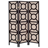 Vulcan 3 - panel Geometric Folding Screen Tan and Cappuccino - 900090 - image - 3