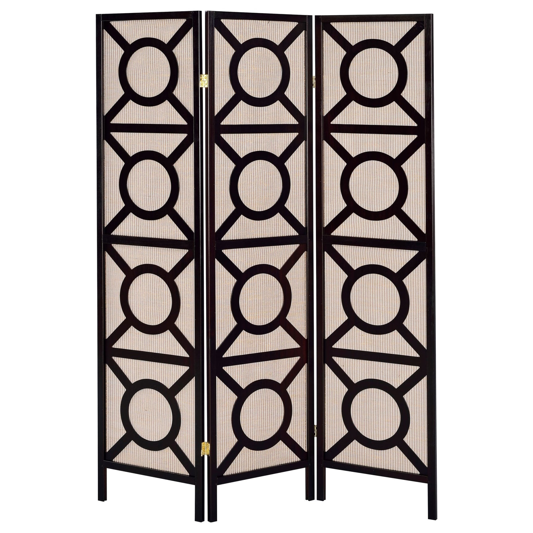 Vulcan 3 - panel Geometric Folding Screen Tan and Cappuccino - 900090 - image - 3