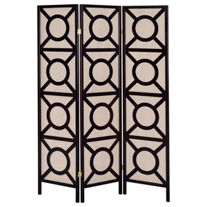 Vulcan 3 - panel Geometric Folding Screen Tan and Cappuccino - 900090 - image - 3