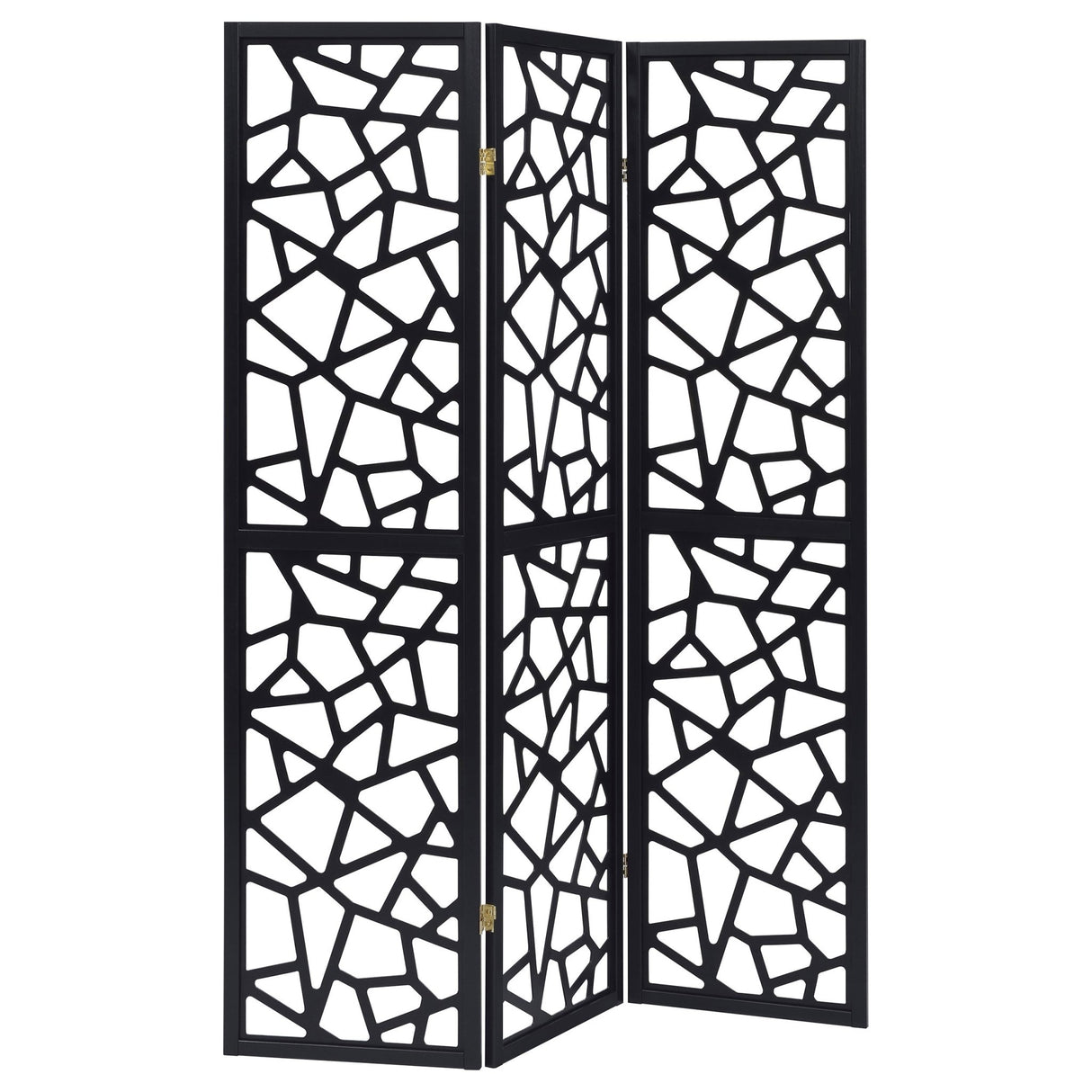 Nailan 3 - panel Open Mosaic Pattern Room Divider Black - 900092 - image - 1