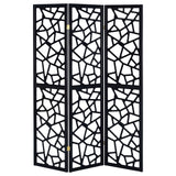 Nailan 3 - panel Open Mosaic Pattern Room Divider Black - 900092 - image - 3