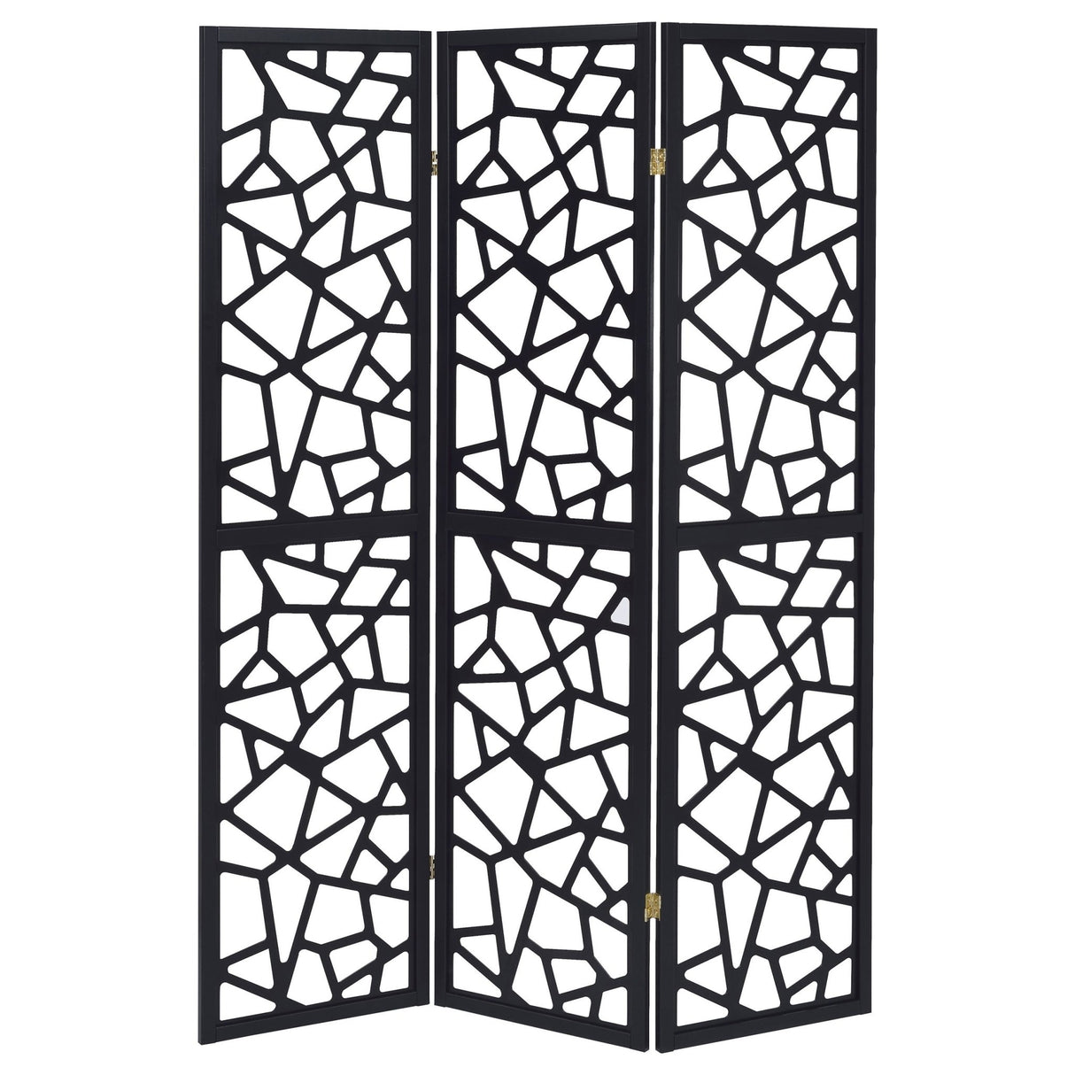 Nailan 3 - panel Open Mosaic Pattern Room Divider Black - 900092 - image - 4