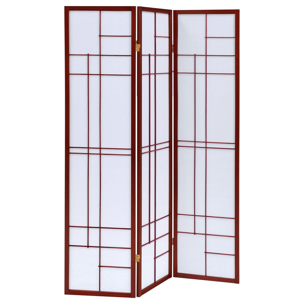 Katerina 3 - panel Folding Floor Screen White and Cherry - 900110 - image - 1