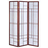 Katerina 3 - panel Folding Floor Screen White and Cherry - 900110 - image - 3