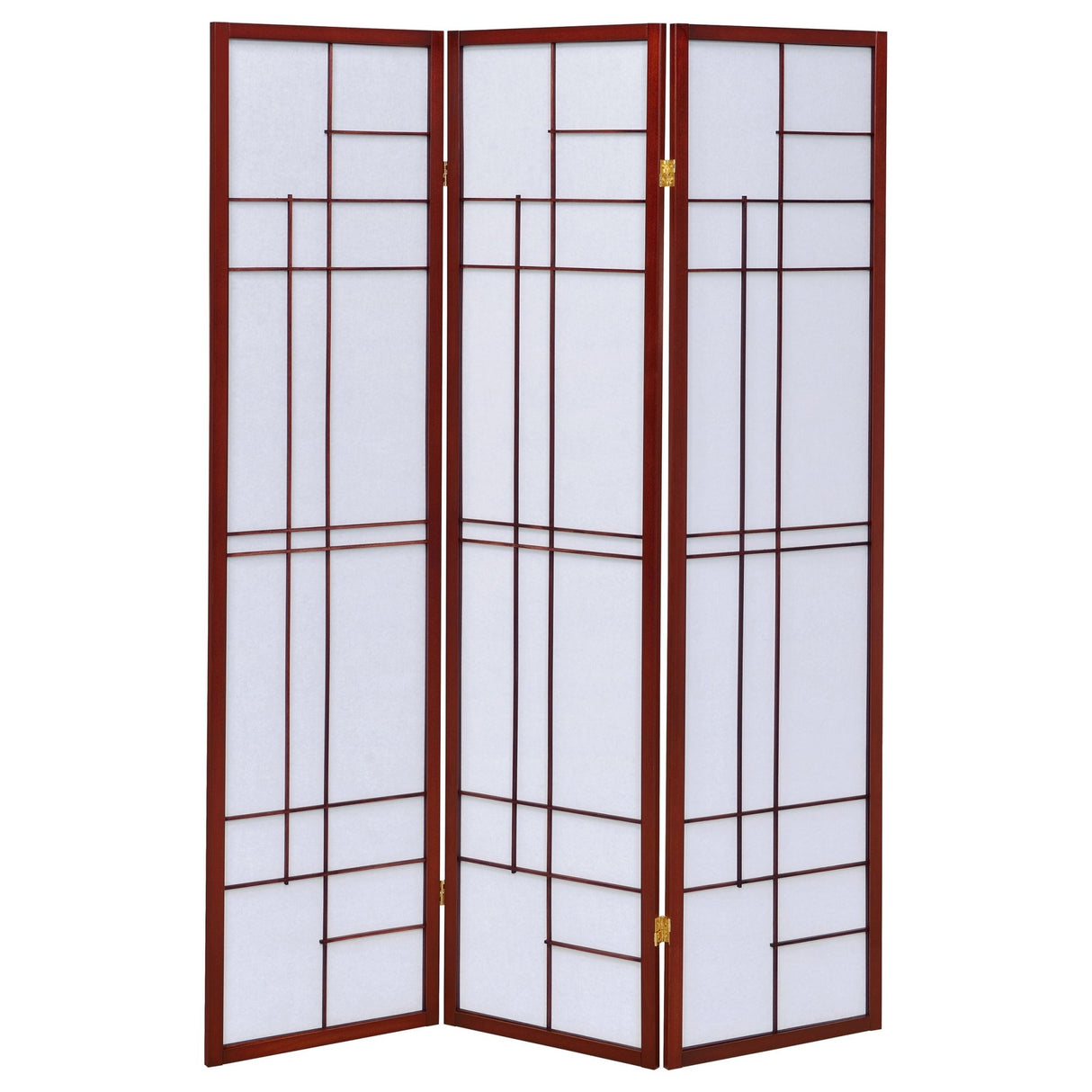 Katerina 3 - panel Folding Floor Screen White and Cherry - 900110 - image - 4