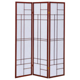 Katerina 3 - panel Folding Floor Screen White and Cherry - 900110 - image - 4