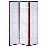 Katerina 3 - panel Folding Floor Screen White and Cherry - 900110 - image - 5