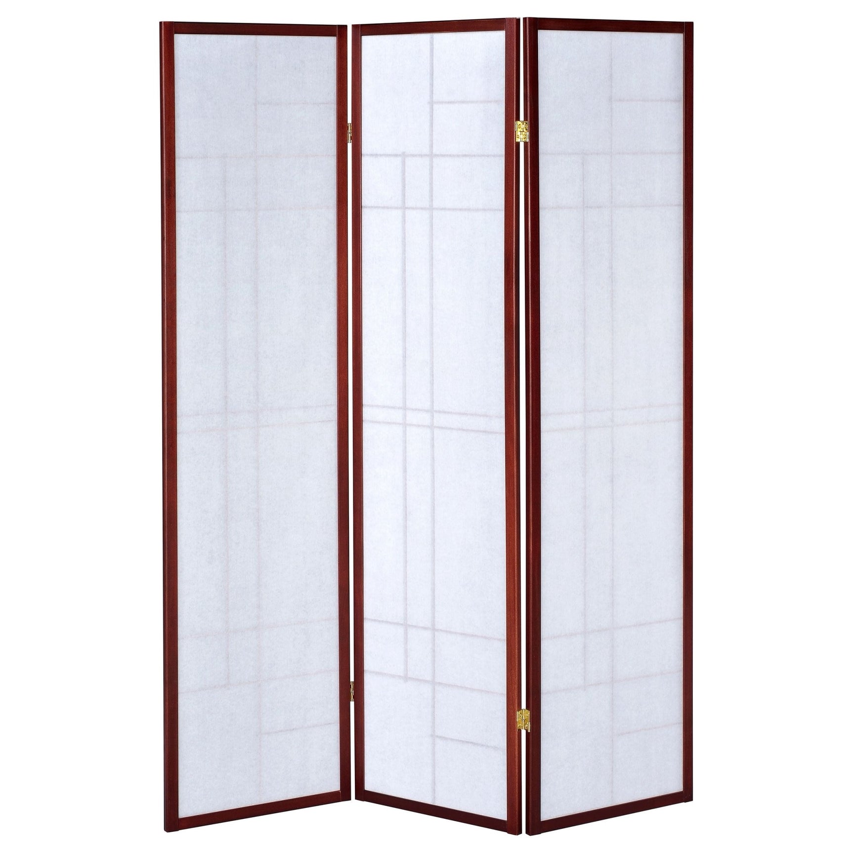 Katerina 3 - panel Folding Floor Screen White and Cherry - 900110 - image - 5