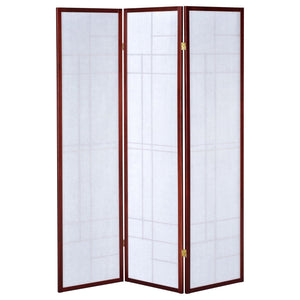 Katerina 3 - panel Folding Floor Screen White and Cherry - 900110 - image - 5