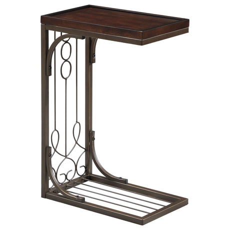 Alyssa Accent Table Brown and Burnished Copper | Coaster - 900280 - Home Elegance USA - 1