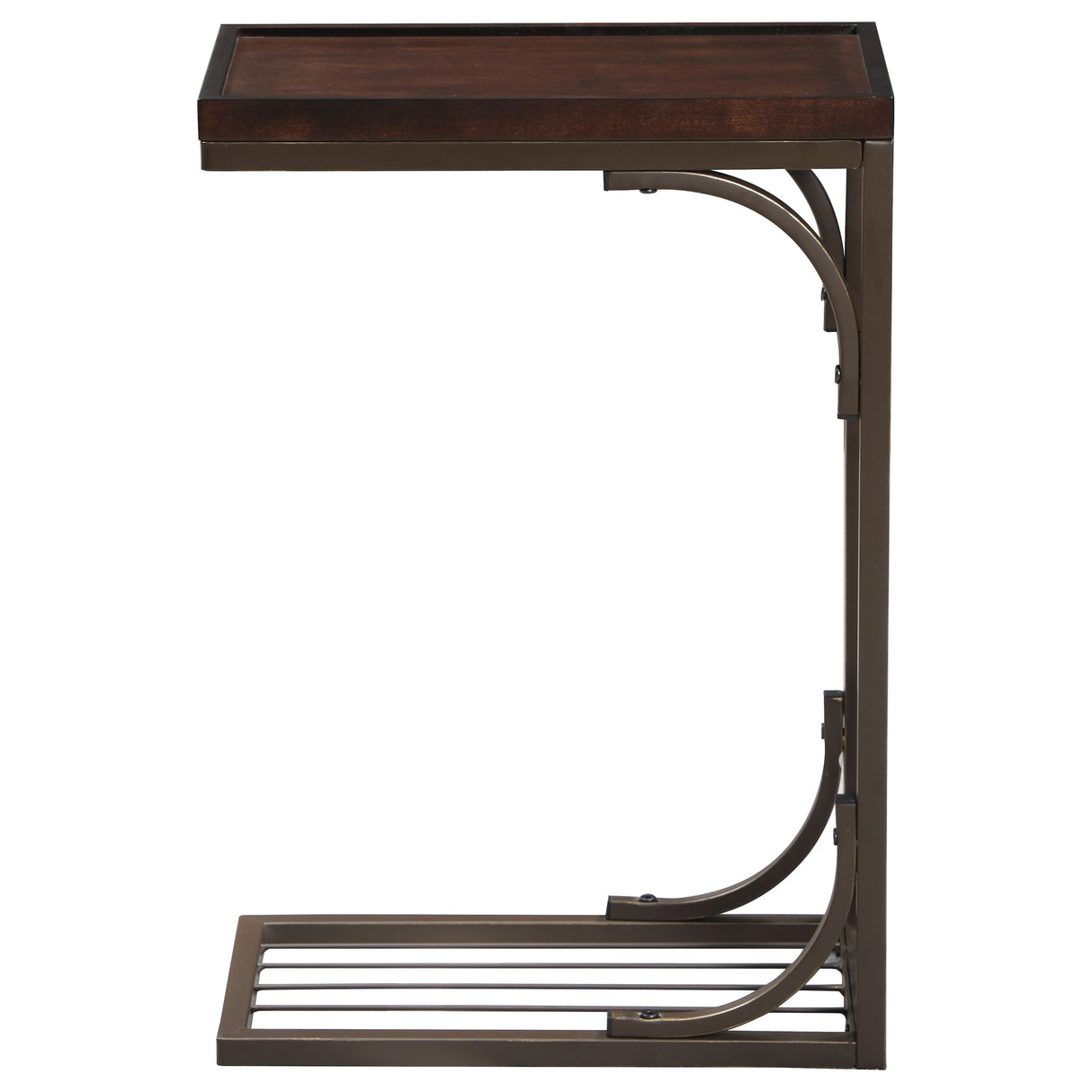 Side Table - Alyssa Accent Table Brown and Burnished Copper