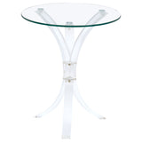 Side Table - Laning Round Accent Table Clear