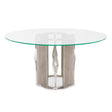 Camden Court Round 60 Glass Dining Table In Pearl - 9005001-101-126 - Aico Furniture