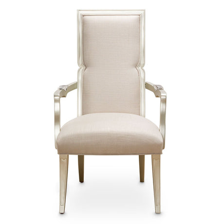 Camden Court Arm Chairs in Oyster Fabric with Crystal Inlay (Set of 2) – AICO