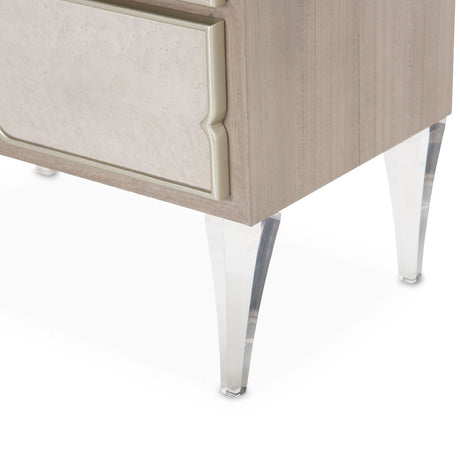 Camden Court Accent Cabinet-Nightstand In Pearl - 9005040-126 - Aico Furniture