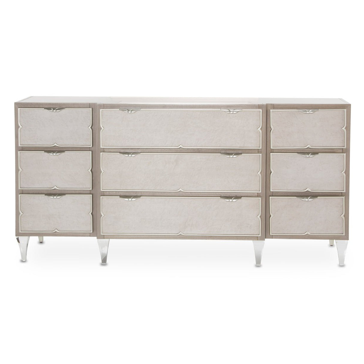 Camden Court Storage Console - Dresser In Pearl - 9005050 - 126 | Aico - 9005050 - 126 - Home Elegance USA - 6