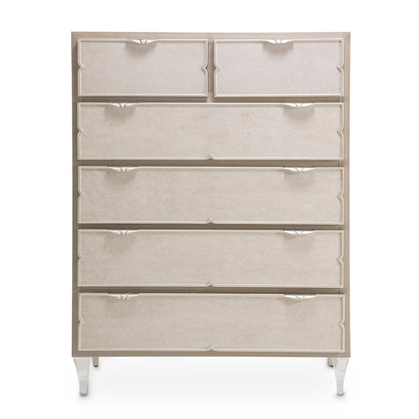 Camden Court 6-Drawer Vertical Chest in Pearl Finish – AICO Furniture