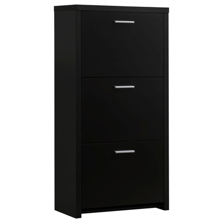 Shoe Cabinet - Vivian 3-drawer Shoe Cabinet Black